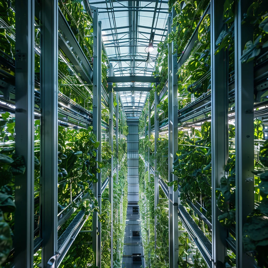 Production agricole dans ferme verticale