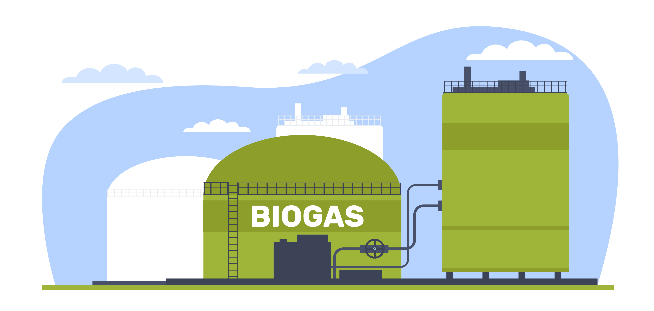 Principe de la méthanisation agricole qui va transformer les déchets organiques en énergie renouvelable