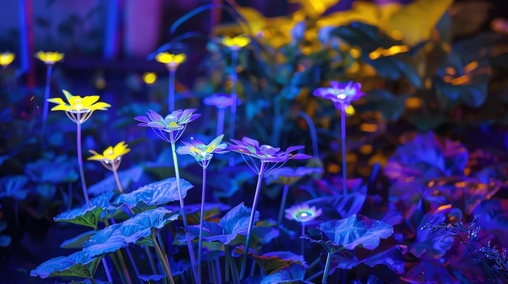 lit de fleurs bleues